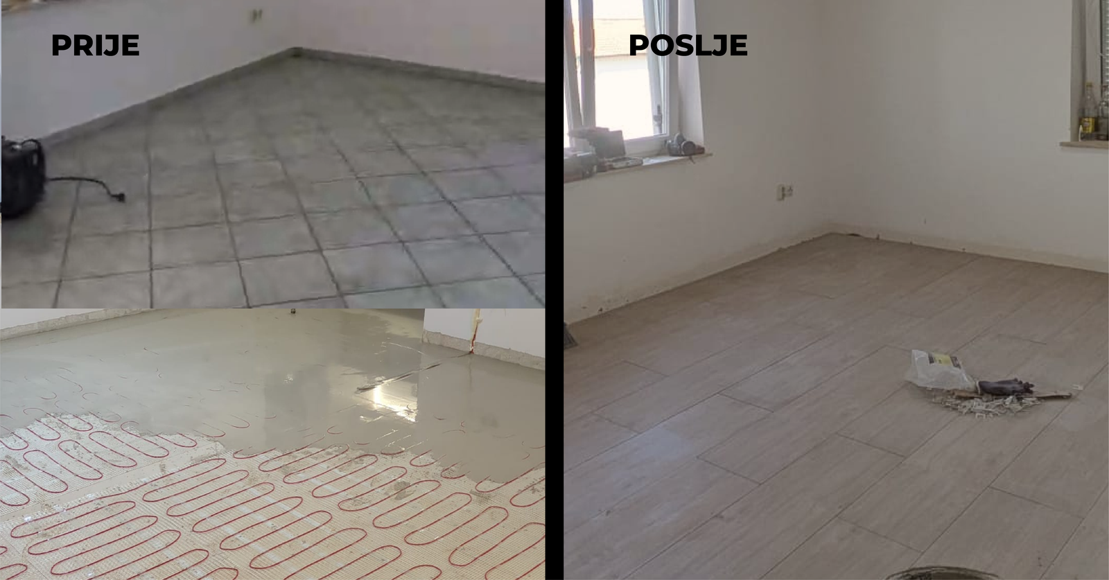 Podno grijanje i keramika - Kompletna transformacija